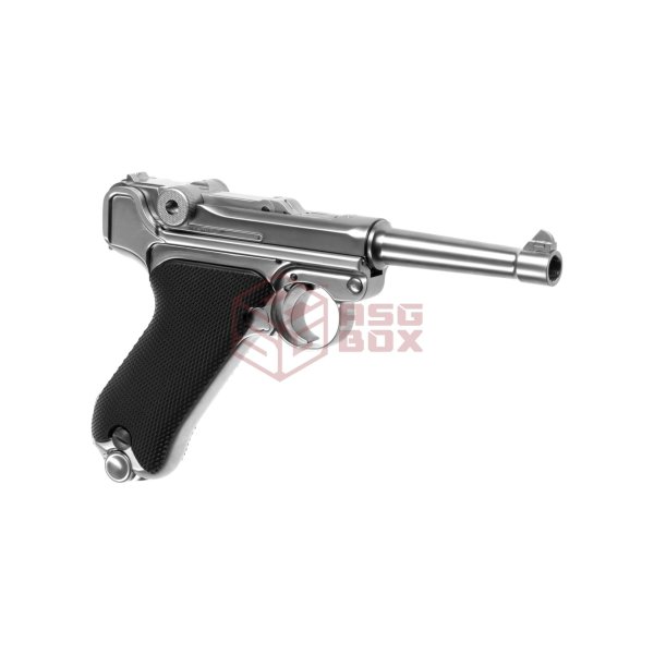 WE P08 Full Metal GBB Silver