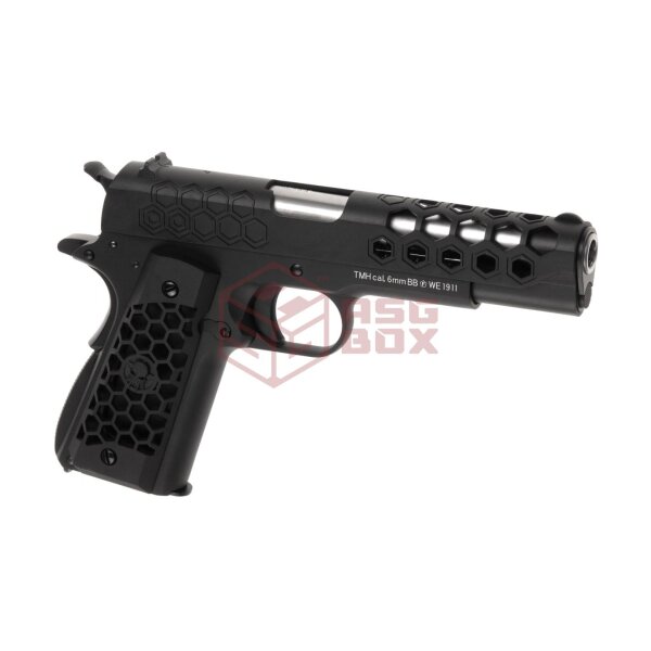 WE M1911 Hex Cut Full Metal GBB Black