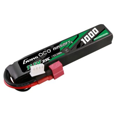 Alternative view of Gens ACE Li-Pol Battery 11.1V 1000mAh, 25C, T-Dean - Buffer Stick