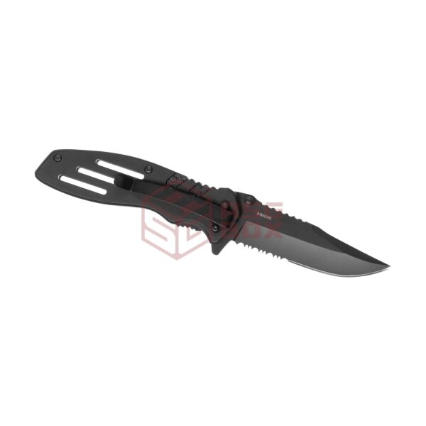 Extreme Ops SWA24S Serrated Folder Black
