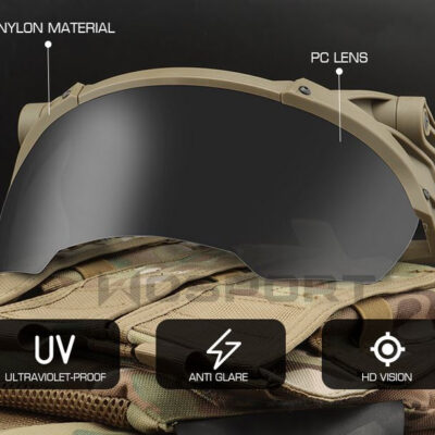 Tactical helmet outer suspension flip goggles - OD OD-A-WOSP34-OD asgbox.pl