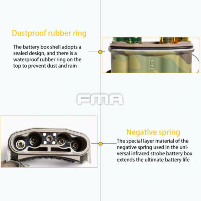 FMA PVS-31 Functional NVG Battery Case with IR Beacon - Black OD-A-TB1401-BK asgbox.pl FMA PVS-31 Functional NVG Battery Case with IR Beacon - Black OD-A-TB1401-BK asgbox.pl