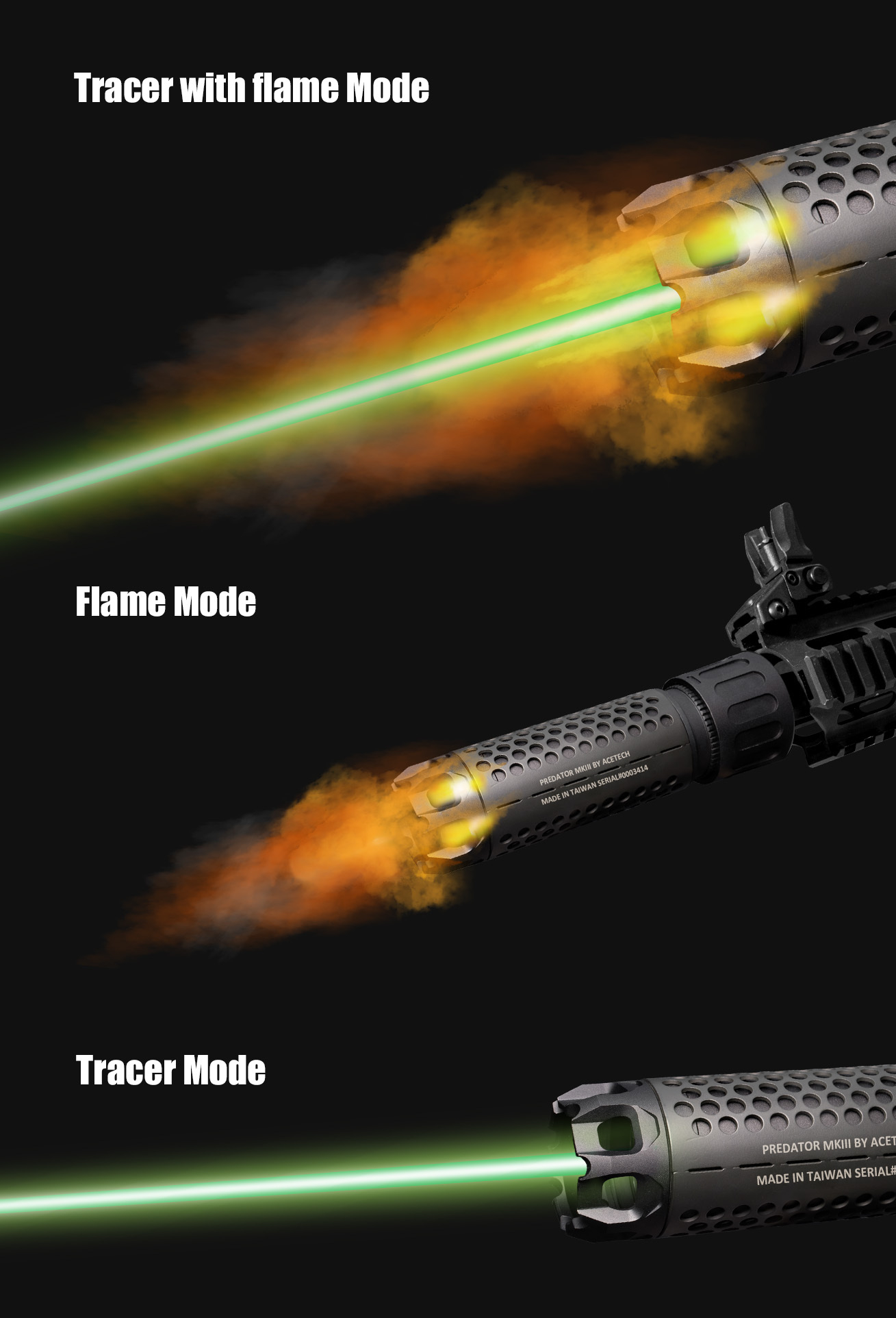 AceTech PREDATOR MKIII (BLASTER MS) QD Tracer Suppressor - Black OD-A-PAS0206-B-001 asgbox.pl AceTech PREDATOR MKIII (BLASTER MS) QD Tracer Suppressor - Black - obrazek 8