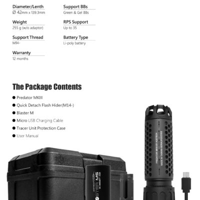 AceTech PREDATOR MKIII (BLASTER MS) QD Tracer Suppressor - Black OD-A-PAS0206-B-001 asgbox.pl AceTech PREDATOR MKIII (BLASTER MS) QD Tracer Suppressor - Black OD-A-PAS0206-B-001 asgbox.pl