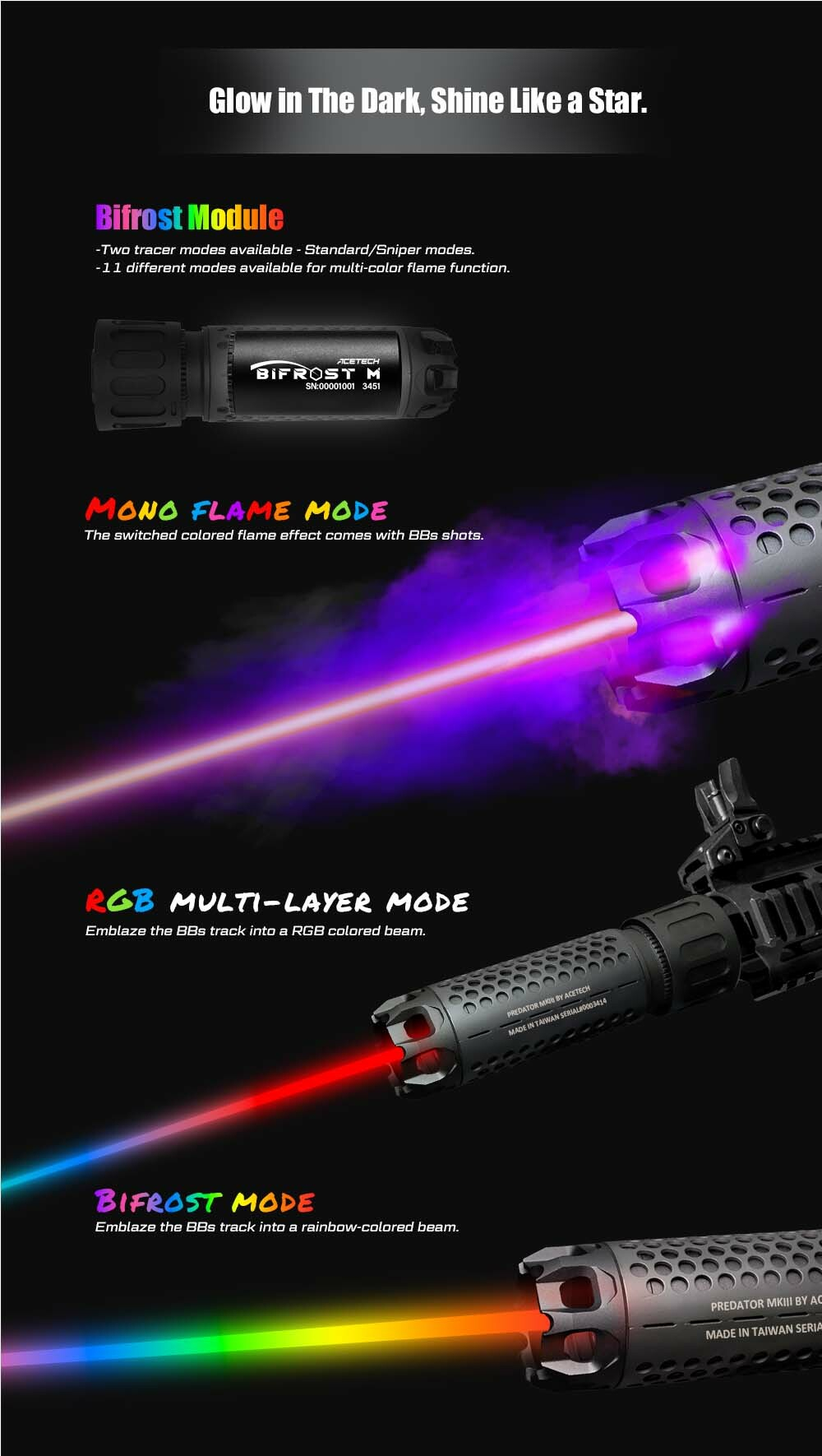 AceTech PREDATOR MKIII (BIFROST) QD Tracer Suppressor - Black OD-A-PAS0207-B-001 asgbox.pl AceTech PREDATOR MKIII (BIFROST) QD Tracer Suppressor - Black - obrazek 6