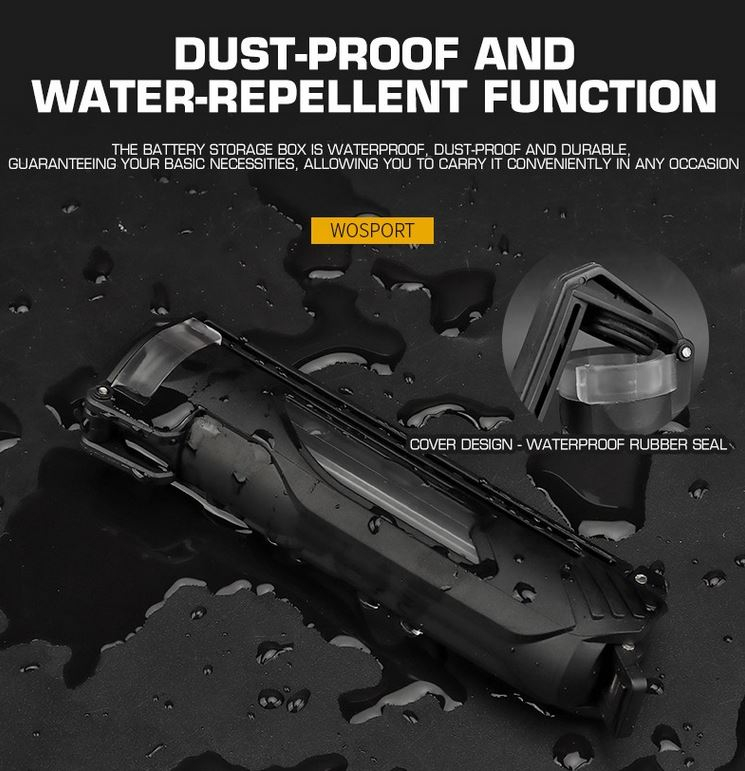 WST Tactical MOLLE Battery Storage Box - MC Black OD-A-WOSP100-BMC asgbox.pl WST Tactical MOLLE Battery Storage Box - MC Black - obrazek 7