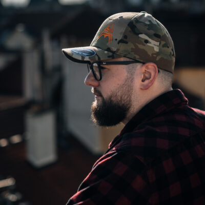 FLEXFIT Cap ANAREUS Spider logo orange - Multicam(R) OD-A-ANAR56-SM asgbox.pl