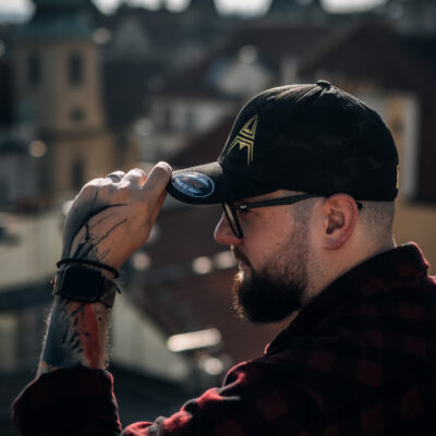 FLEXFIT Cap ANAREUS Spider logo yellow - Multicam BLACK(R) OD-A-ANAR57-SM asgbox.pl