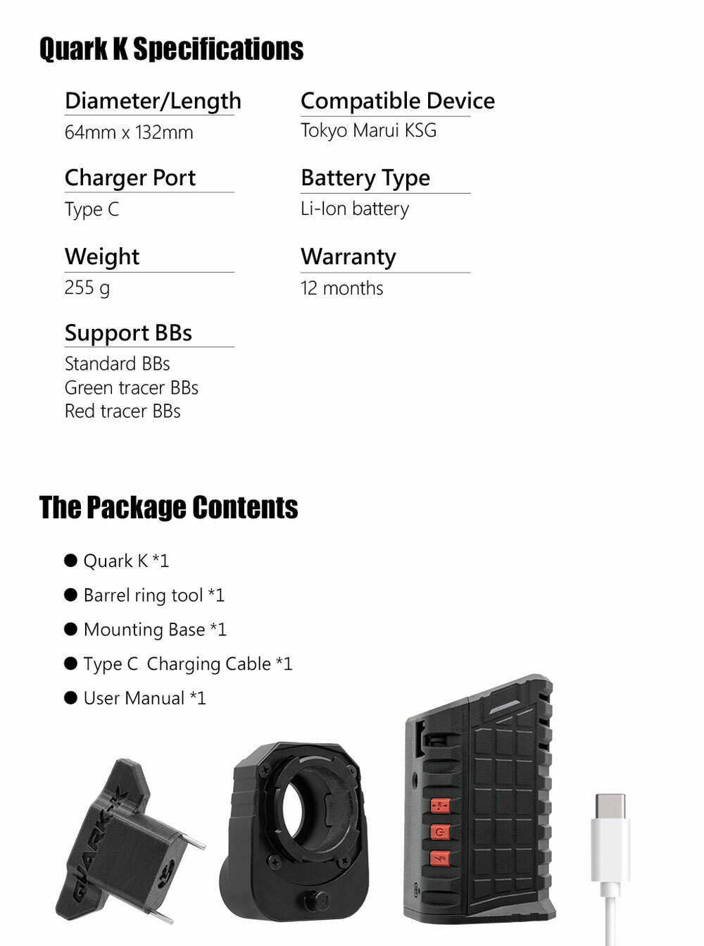 AceTech QUARK K (BIFROST) Tracer Unit with Flashlight for TM KSG - Black OD-A-PAT4000-B-001 asgbox.pl AceTech QUARK K (BIFROST) Tracer Unit with Flashlight for TM KSG - Black - obrazek 12