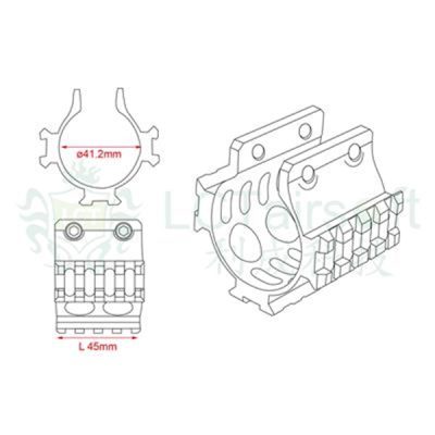 LCT 45mm RIS silencer rail OD-A-PK411 asgbox.pl