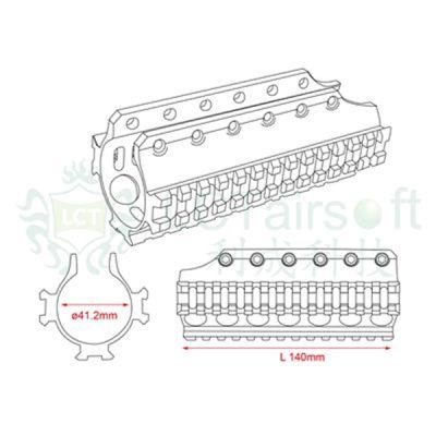 LCT 140mm RIS silencer rail OD-A-PK413 asgbox.pl
