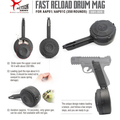 AA AAP-01C Assassin Compact GBB Pistol - Black OD-A-AAP01C-BK asgbox.pl AA AAP-01C Assassin Compact GBB Pistol - Black OD-A-AAP01C-BK asgbox.pl