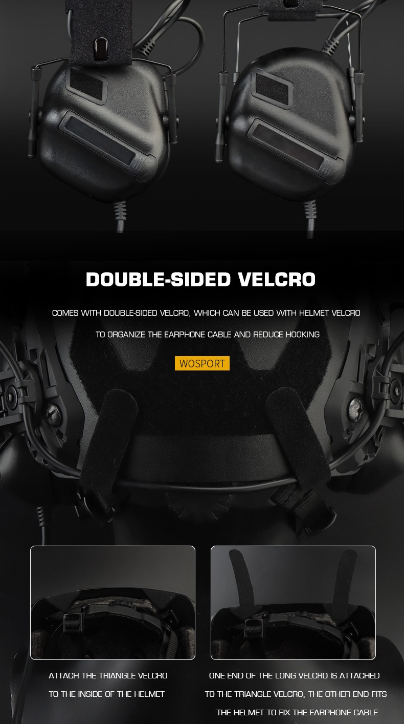 WoSport Active Headset Gen5 plus FAST Helmet Mount - Black OD-A-WOSP147-BK asgbox.pl WoSport Active Headset Gen5 plus FAST Helmet Mount - Black - obrazek 12