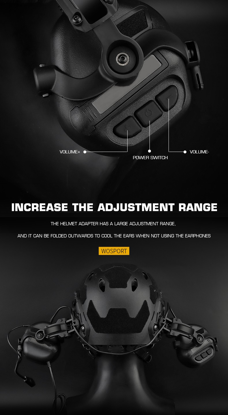 WoSport Active Headset Gen5 plus FAST Helmet Mount - Green OD-A-WOSP147-OD asgbox.pl WoSport Active Headset Gen5 plus FAST Helmet Mount - Green - obrazek 8