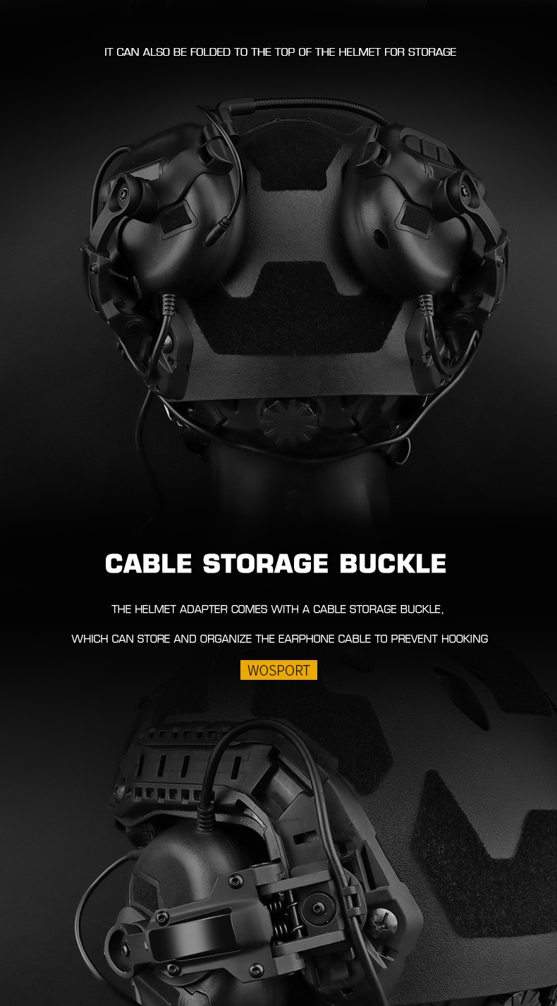 WoSport Active Headset Gen5 plus FAST Helmet Mount - Black OD-A-WOSP147-TAN asgbox.pl WoSport Active Headset Gen5 plus FAST Helmet Mount - Black - obrazek 9