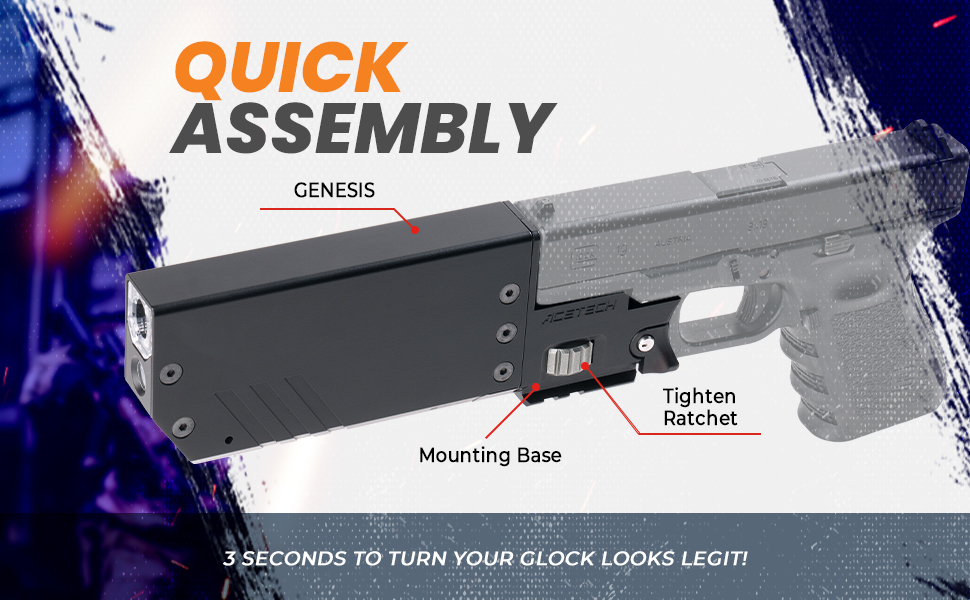 AceTech GENESIS BIFROST Compact G-19 Tracer Unit - Black OD-A-PAT5000-B-001 asgbox.pl AceTech GENESIS BIFROST Compact G-19 Tracer Unit - Black - obrazek 9