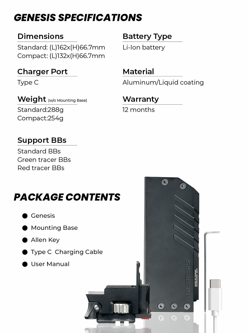 AceTech GENESIS BIFROST Compact G-19 Tracer Unit - Black OD-A-PAT5000-B-001 asgbox.pl AceTech GENESIS BIFROST Compact G-19 Tracer Unit - Black - obrazek 8