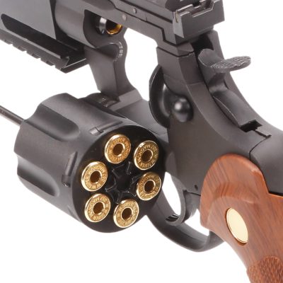 King Arms PYTHON 357 EVIL V2 Gas Revolver - Grey / Wood OD-A-KARMS308 asgbox.pl