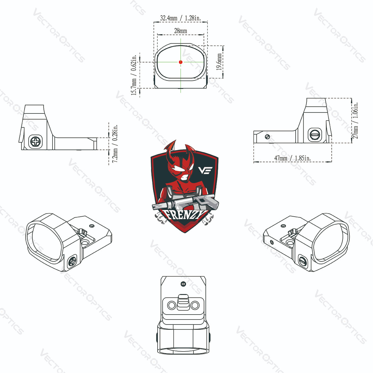 Red Dot FRENZY 1x20x28 TEK - BLACK OD-A-SCRD-35 asgbox.pl Red Dot FRENZY 1x20x28 TEK - BLACK - obrazek 14