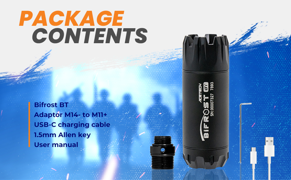 AceTech BIFROST BT (Bluetooth Chrono) Tracer Unit - Black OD-A-PAT0710-B-001 asgbox.pl AceTech BIFROST BT (Bluetooth Chrono) Tracer Unit - Black - obrazek 10