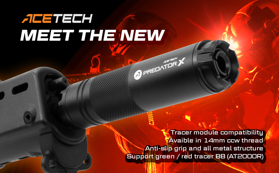 AceTech PREDATOR X (AT2000R) Tracer Suppressor - Black OD-A-PAS0402-B-002 asgbox.pl AceTech PREDATOR X (AT2000R) Tracer Suppressor - Black - obrazek 7