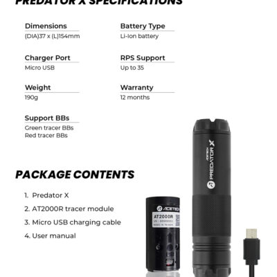 AceTech PREDATOR X (AT2000R) Tracer Suppressor - Black OD-A-PAS0402-B-002 asgbox.pl AceTech PREDATOR X (AT2000R) Tracer Suppressor - Black OD-A-PAS0402-B-002 asgbox.pl