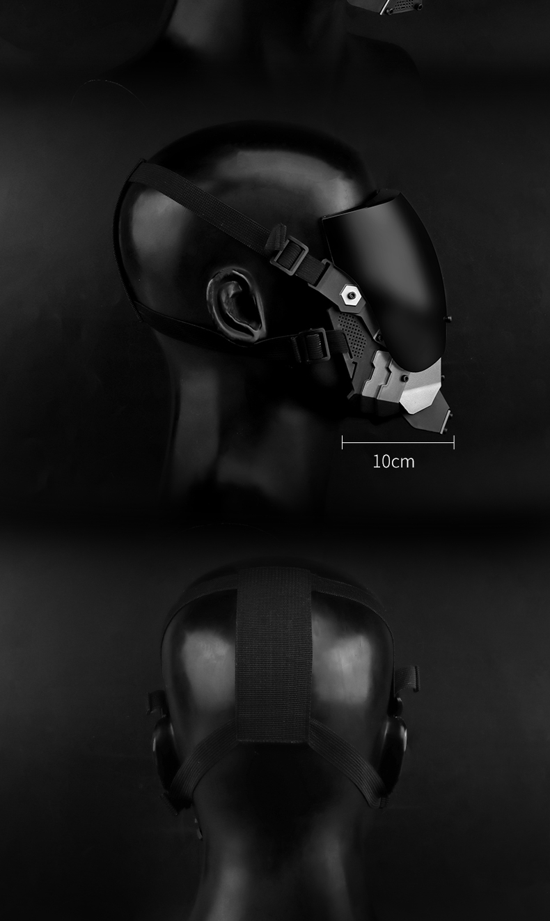 WST Cyberpunk Mask with Anti-Fog Visor - Black OD-A-WOSP183 asgbox.pl WST Cyberpunk Mask with Anti-Fog Visor - Black - obrazek 7