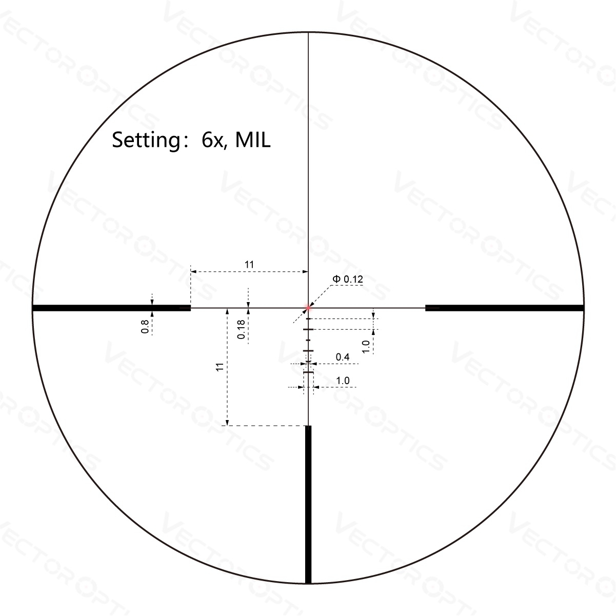Riflescope CONTINENTAL 1-6 x 24i Fiber (LPVO) OD-A-SCOC-44 asgbox.pl Riflescope CONTINENTAL 1-6 x 24i Fiber (LPVO) - obrazek 11