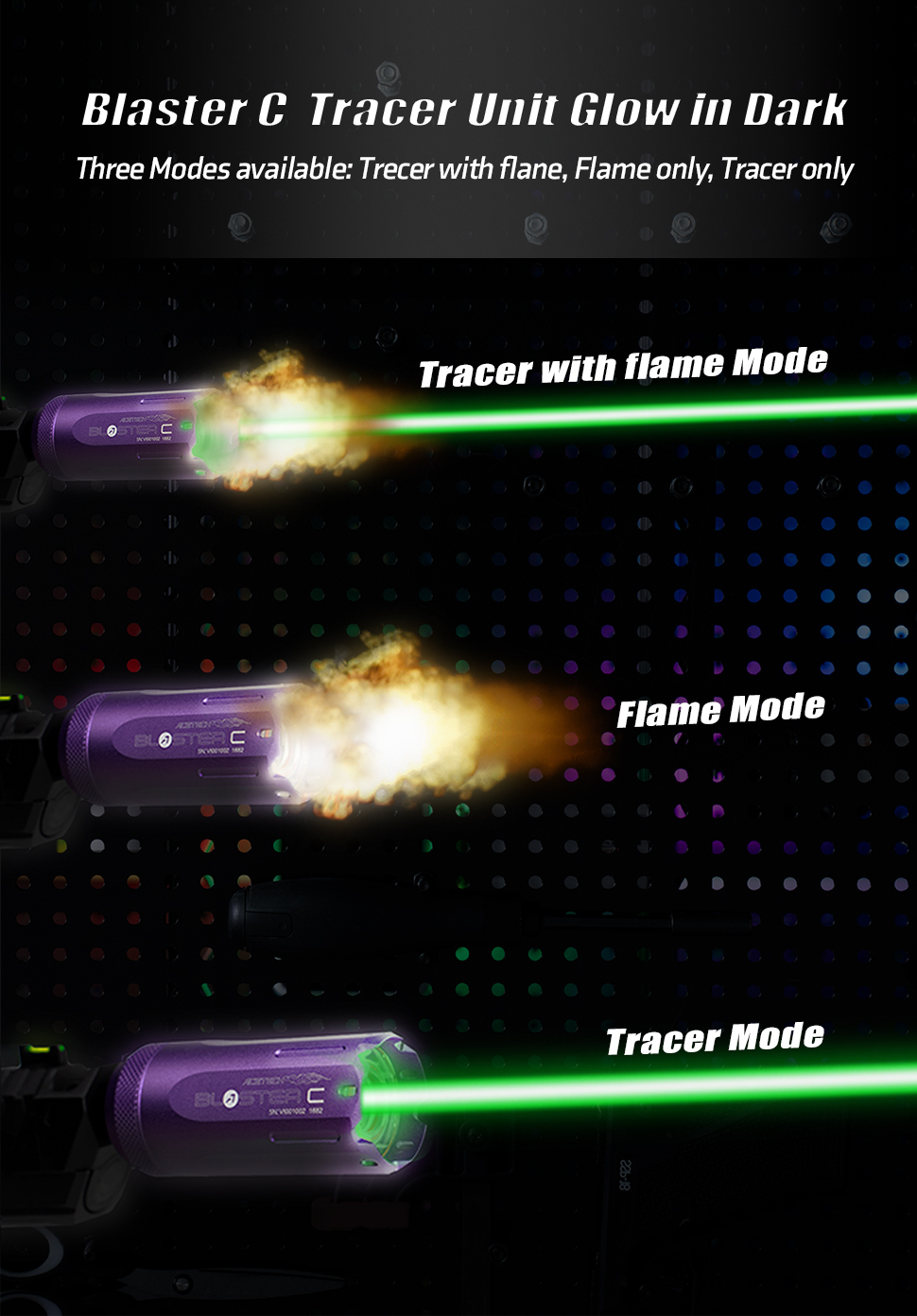 AceTech BLASTER C Tracer Unit with Muzzle Flame - Purple OD-A-PAT0650-VI-001 asgbox.pl AceTech BLASTER C Tracer Unit with Muzzle Flame - Purple - obrazek 6