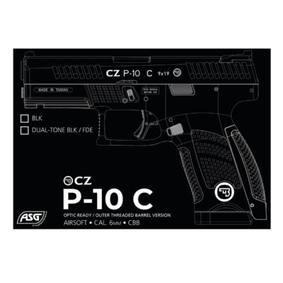 ASG CZ P-10C OR-OT CO2 Blowback, metal slide - Black/Tan OD-A-ASG348 asgbox.pl ASG CZ P-10C OR-OT CO2 Blowback, metal slide - Black/Tan OD-A-ASG348 asgbox.pl