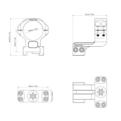 VO Cantilever 1.25 Inch Mounting Rings for 30mm Riflescope - Black OD-A-XASR-3016 asgbox.pl VO Cantilever 1.25 Inch Mounting Rings for 30mm Riflescope - Black OD-A-XASR-3016 asgbox.pl