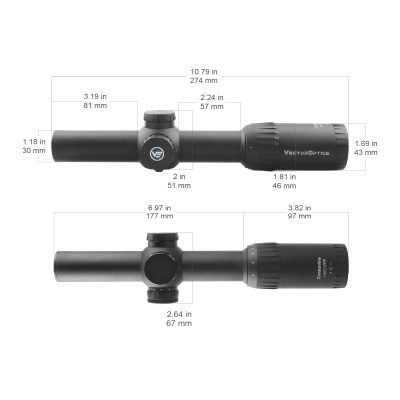 CONSTANTINE 1-8 x 24 FFP CTR LPVO Riflescope OD-A-SCFF-32 asgbox.pl