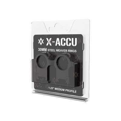 VO steel mounting rings 30mm, medium - Black OD-A-XASR-S12 asgbox.pl