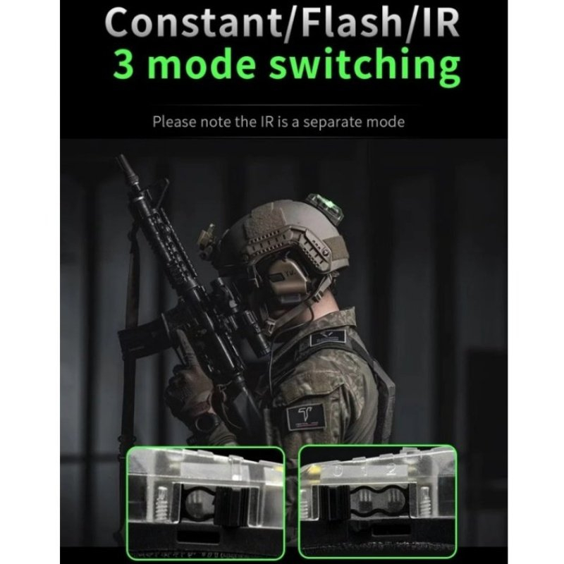 EARMOR F101 Stealth Identification Beacon (Green/White/IR Light) - Coyote Brown OD-A-F101-CB asgbox.pl EARMOR F101 Stealth Identification Beacon (Green/White/IR Light) - Coyote Brown - obrazek 8