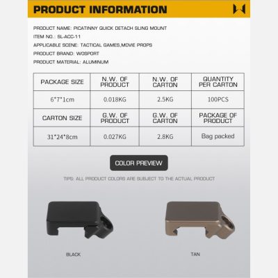 WST Picatinny Quick Detach Sling Mount - Black OD-A-WOSP215-BK asgbox.pl WST Picatinny Quick Detach Sling Mount - Black OD-A-WOSP215-BK asgbox.pl