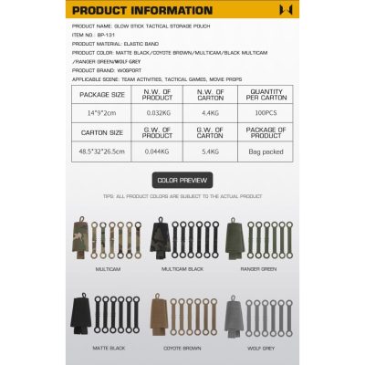 WST Glow Stick Tactical Storage Pouch - MC OD-A-WOSP195-MC asgbox.pl