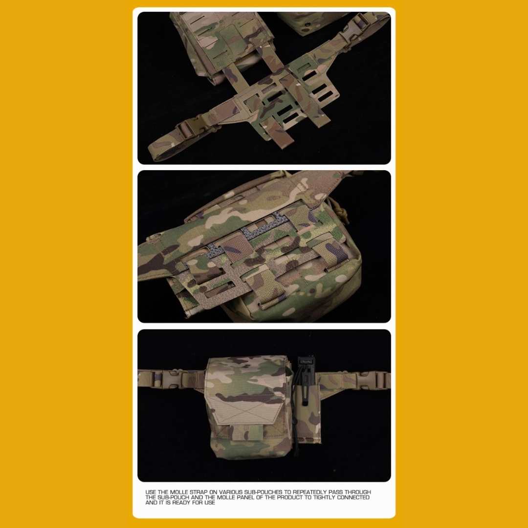 WST Fanny Pack Molle Adapter Panel , Small (4 Rows) - Coyote OD-A-WOSP197-COY asgbox.pl WST Fanny Pack Molle Adapter Panel , Small (4 Rows) - Coyote - obrazek 6