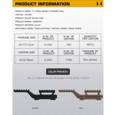 WST T1 HYDRA MOUNT, Low RIS / Guide rail - Tan OD-A-WOSP199-TAN asgbox.pl WST T1 HYDRA MOUNT, Low RIS / Guide rail - Tan OD-A-WOSP199-TAN asgbox.pl