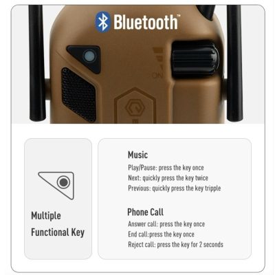 EARMOR M300T Bluetooth Electronic Hearing Protector - Black OD-A-M300T-BK asgbox.pl EARMOR M300T Bluetooth Electronic Hearing Protector - Black OD-A-M300T-BK asgbox.pl