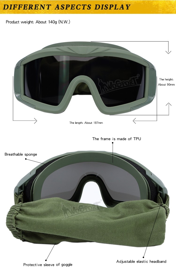 WST Desert Storm Goggles, 3 Lenses set - Black OD-A-WOSP35-BK asgbox.pl WST Desert Storm Goggles, 3 Lenses set - Black - obrazek 6