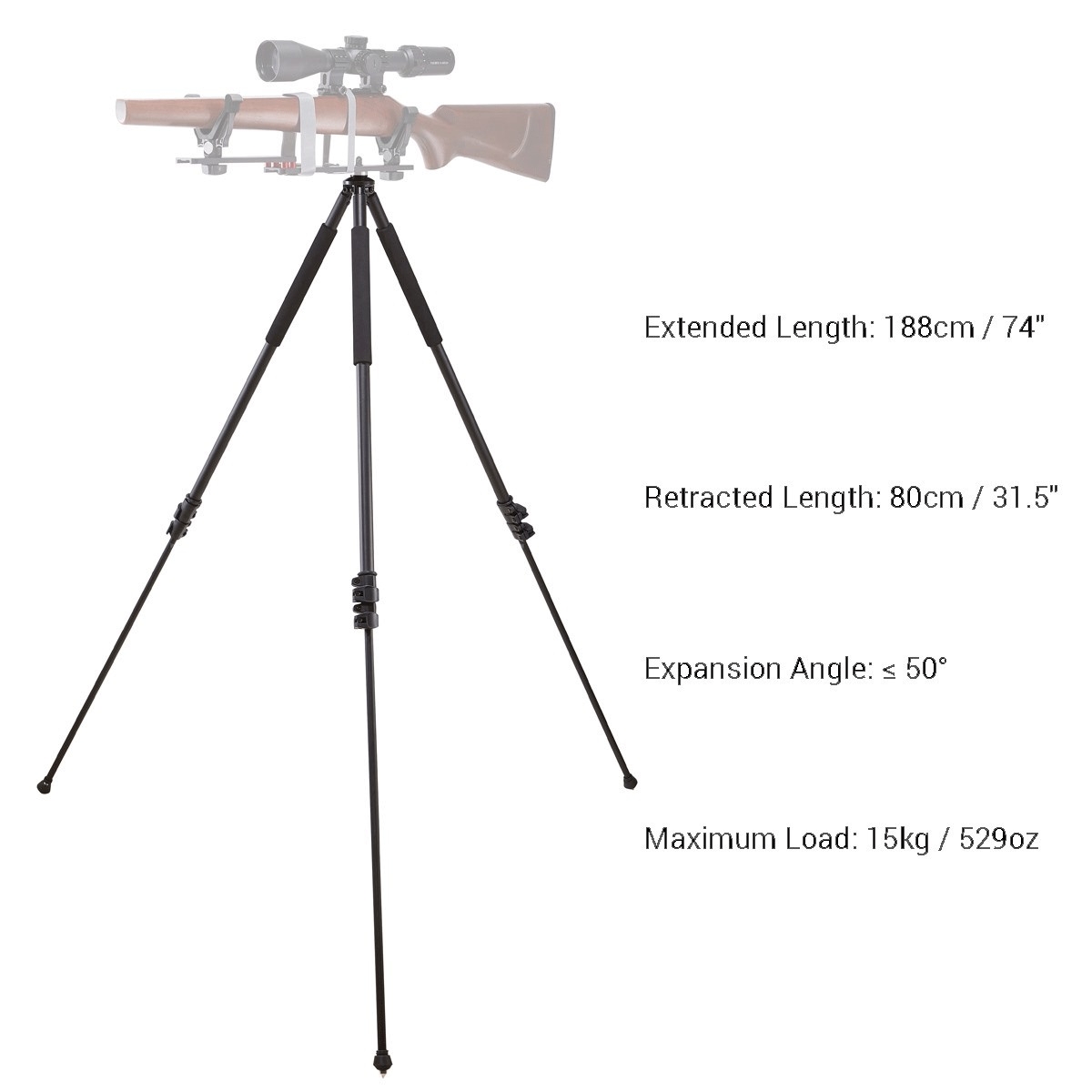 VO Rifle Stand BBS V MOUNT TRIPOD - Black OD-A-RSGR-07 asgbox.pl VO Rifle Stand BBS V MOUNT TRIPOD - Black - obrazek 6
