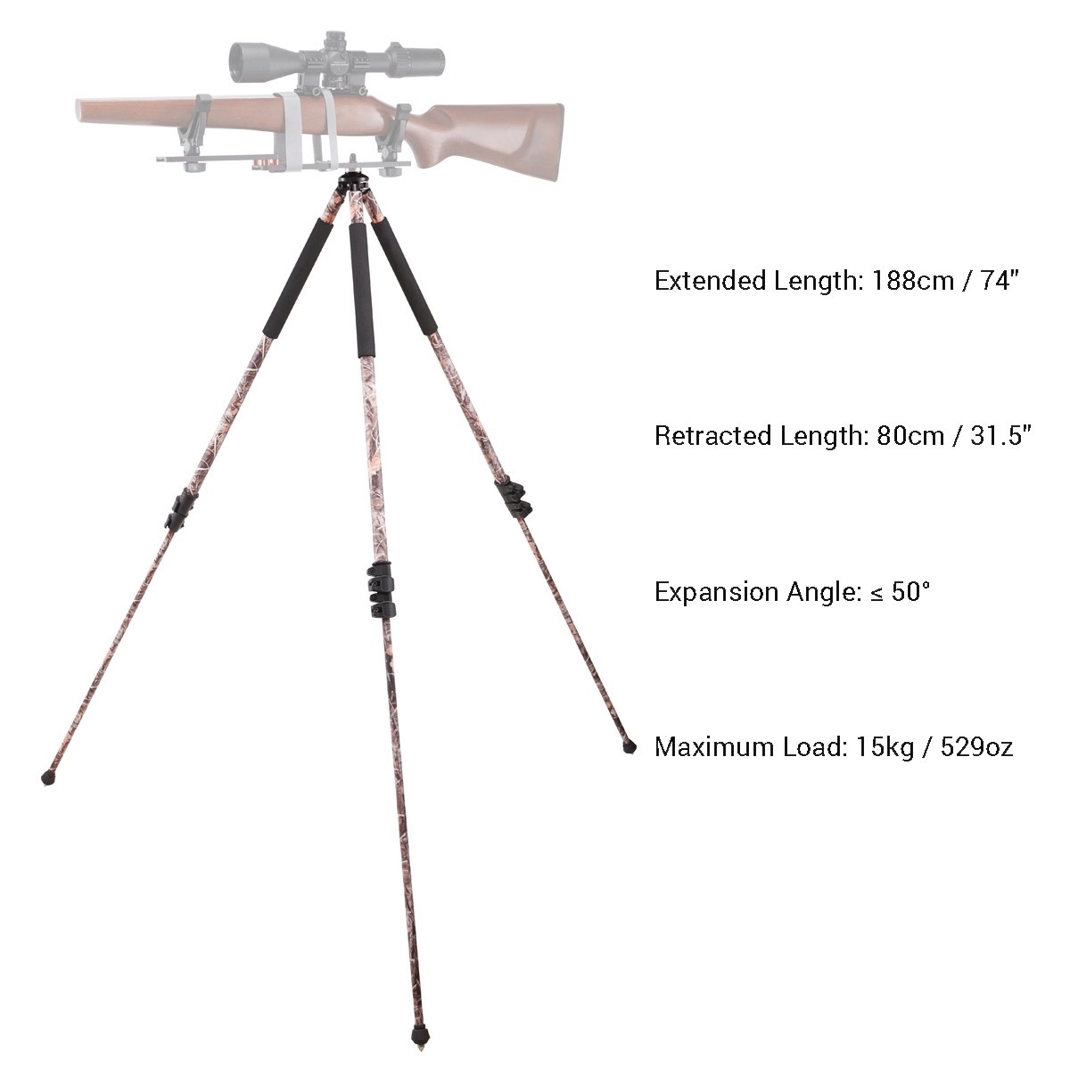 VO Rifle Stand BBS V MOUNT TRIPOD - Tree Camo OD-A-RSGR-08 asgbox.pl VO Rifle Stand BBS V MOUNT TRIPOD - Tree Camo - obrazek 6