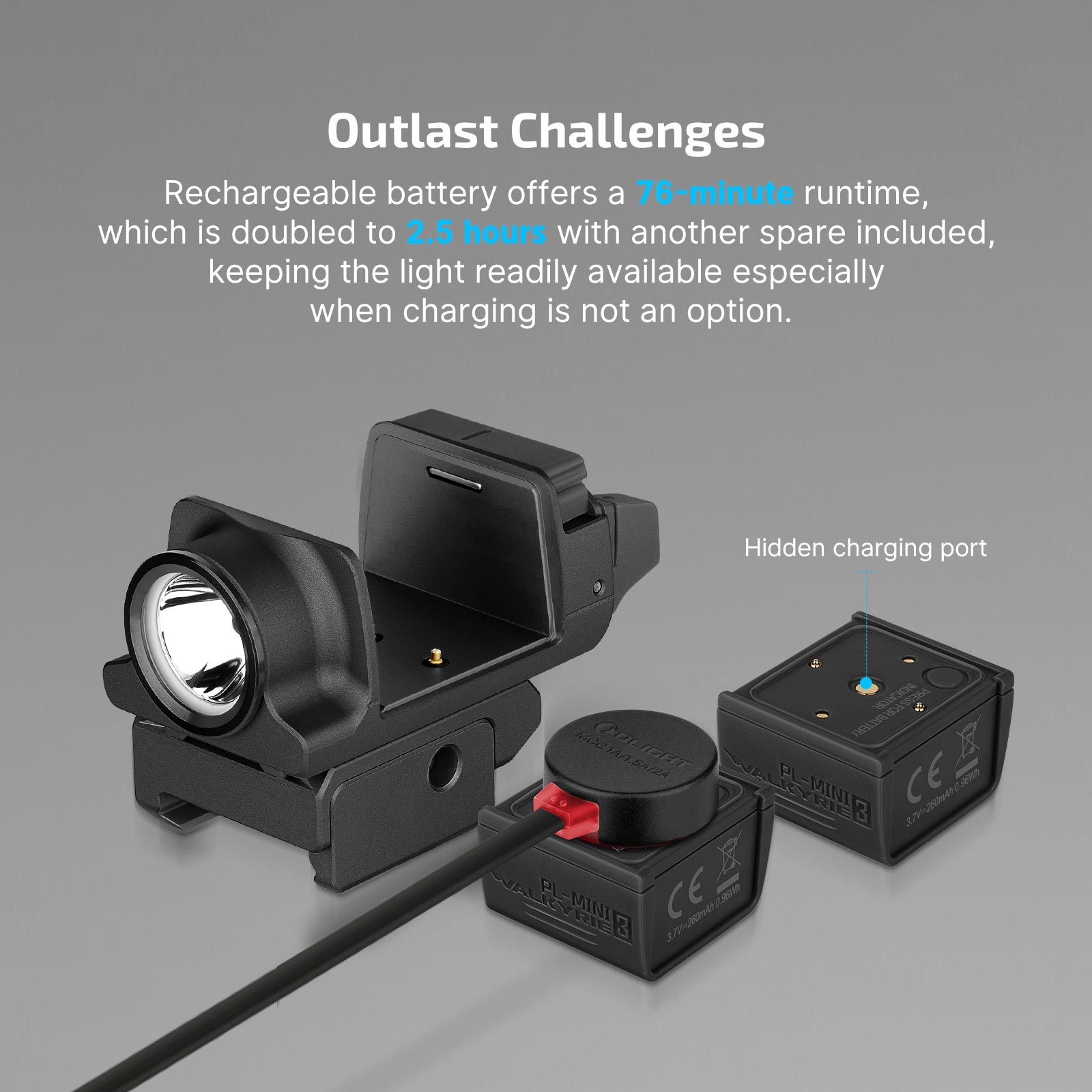 OLIGHT Pistol Flashlight Valkyrie PL-Mini 3 600 lm - Black OD-A-OLIGHT004 asgbox.pl OLIGHT Pistol Flashlight Valkyrie PL-Mini 3 600 lm - Black - obrazek 13