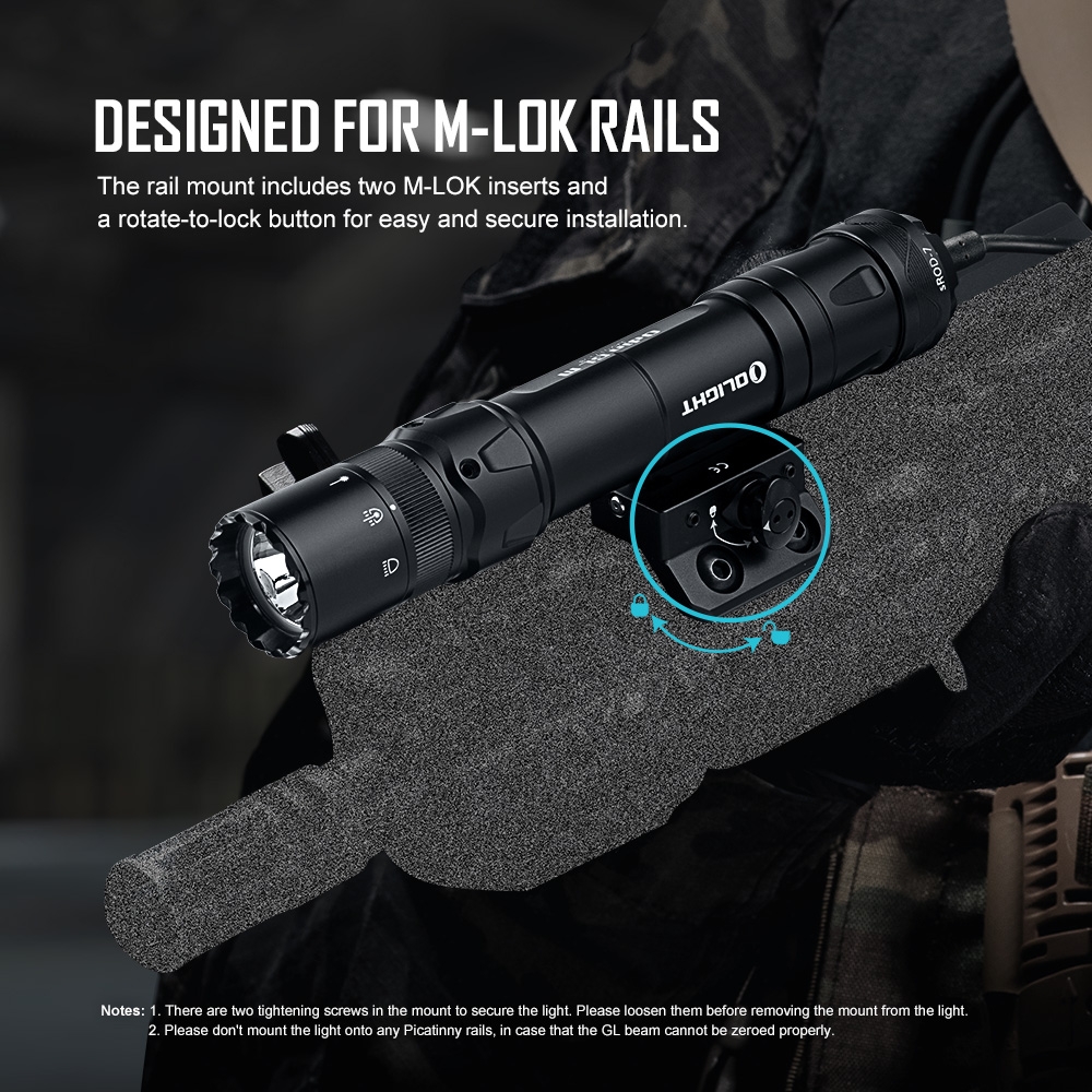 OLIGHT Rifle Flashlight ODIN GL (green laser) 1500 lm, RIS Mount - Black OD-A-OLIGHT009 asgbox.pl OLIGHT Rifle Flashlight ODIN GL (green laser) 1500 lm, RIS Mount - Black - obrazek 10