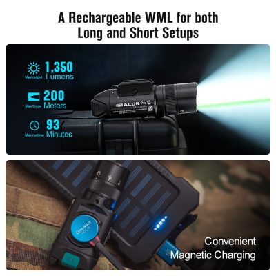 OLIGHT Pistol Flashlight BALDR PRO R (Green Laser) 1350 lm - Black OD-A-OLIGHT013 asgbox.pl OLIGHT Pistol Flashlight BALDR PRO R (Green Laser) 1350 lm - Black OD-A-OLIGHT013 asgbox.pl