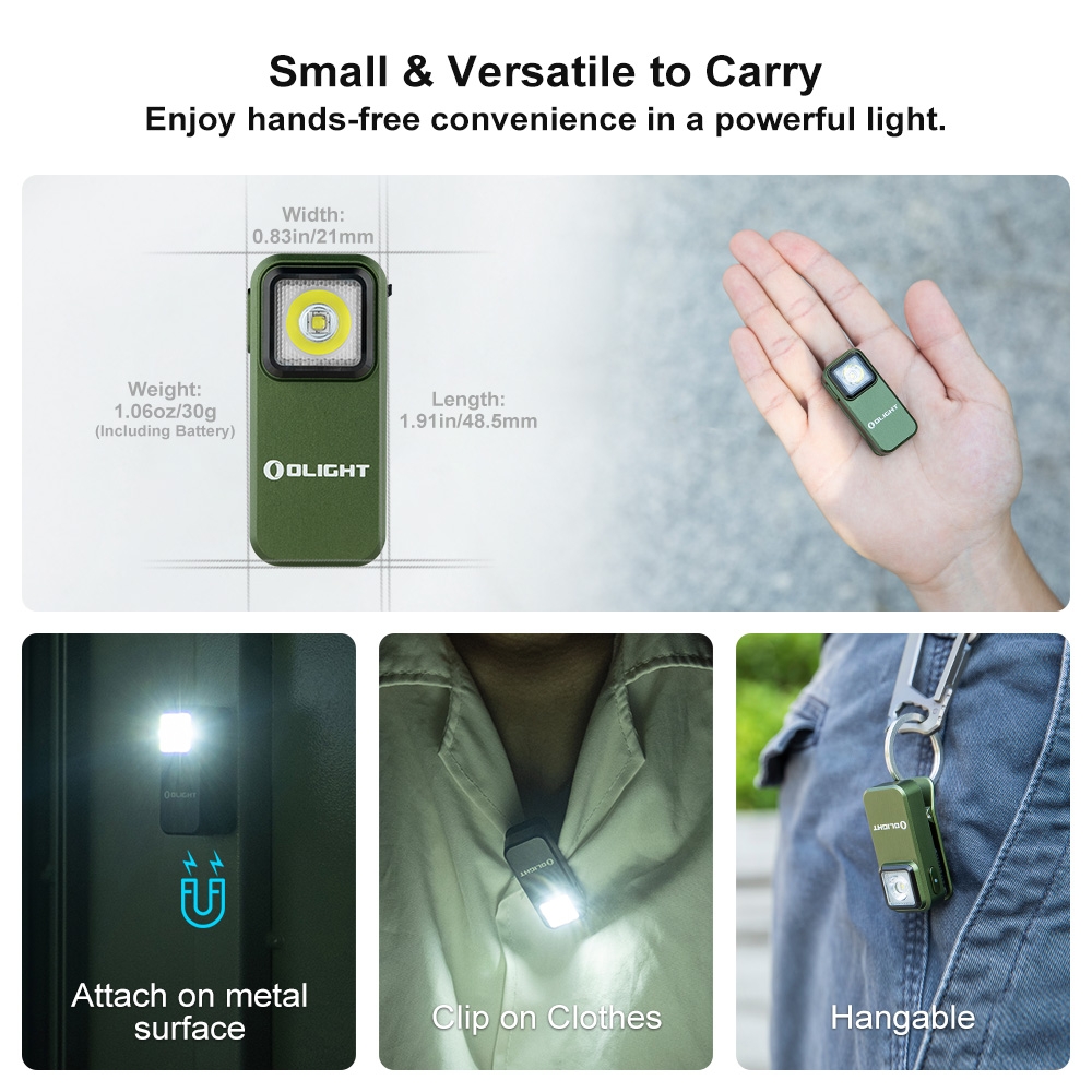 OLIGHT Rechargeable Flashlight OCLIP 300 lm - Green OD-A-OLIGHT025-OD asgbox.pl OLIGHT Rechargeable Flashlight OCLIP 300 lm - Green - obrazek 7