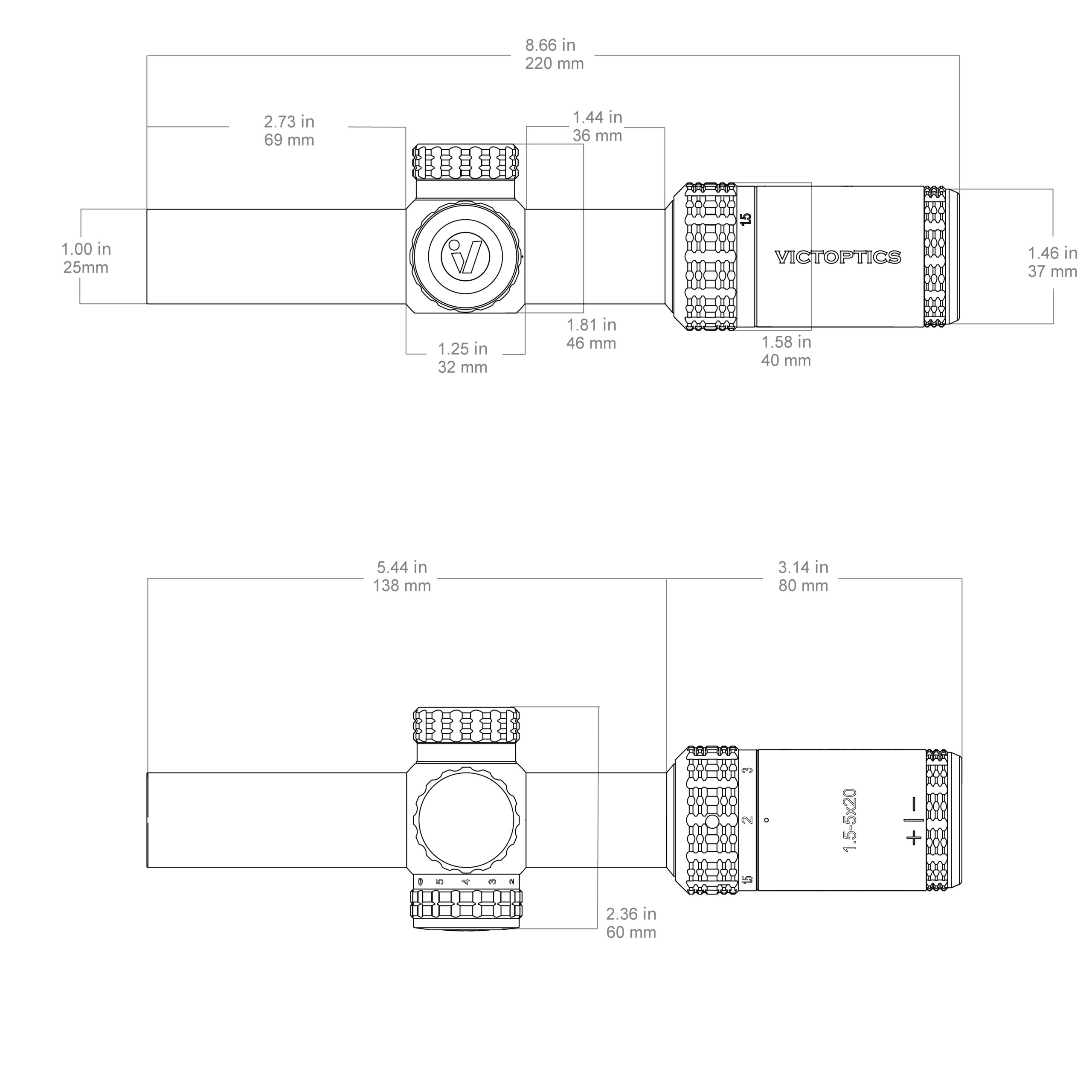 LPVO Riflescope VictOptics SOI 1,5-5x20 - Black OD-A-VIOC-01 asgbox.pl LPVO Riflescope VictOptics SOI 1,5-5x20 - Black - obrazek 13