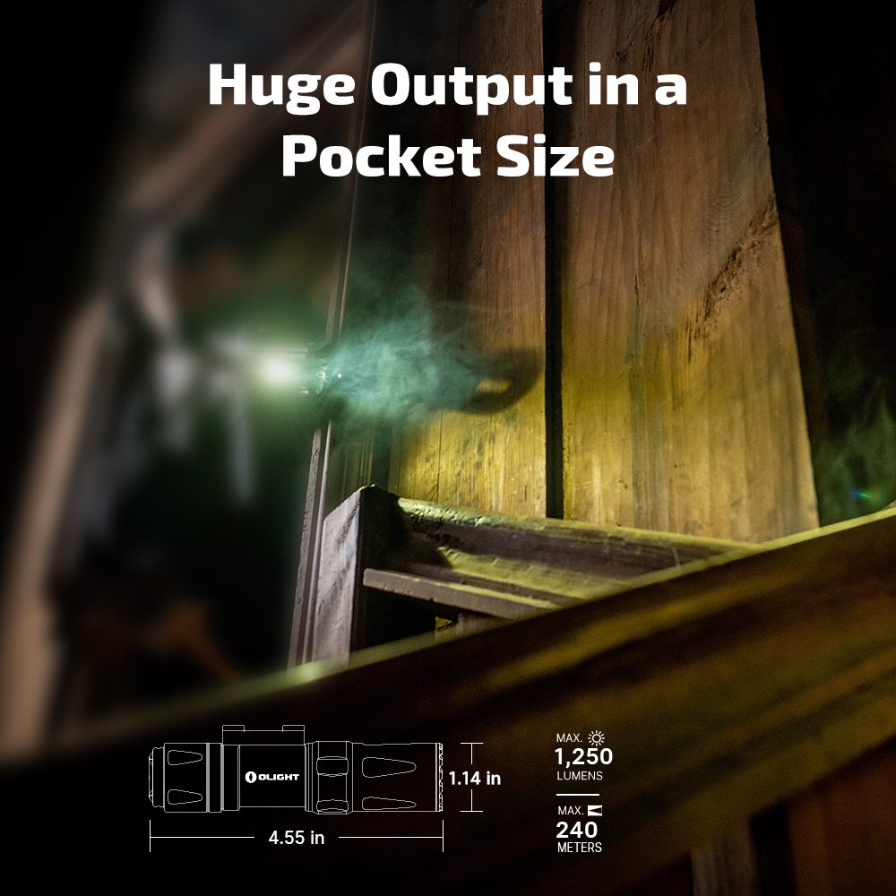 OLIGHT Rifle Flashlight ODIN Mini 1250 lm, M-LOK Mount - Tan OD-A-OLIGHT007-TAN asgbox.pl OLIGHT Rifle Flashlight ODIN Mini 1250 lm, M-LOK Mount - Tan - obrazek 10