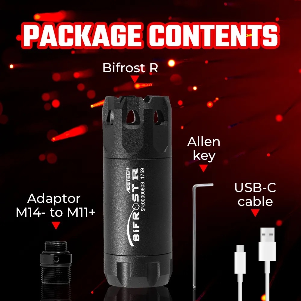 AceTech BIFROST R Tracer Unit with Muzzle Flame - Red OD-A-PAT0720-R-001 asgbox.pl AceTech BIFROST R Tracer Unit with Muzzle Flame - Red - obrazek 6