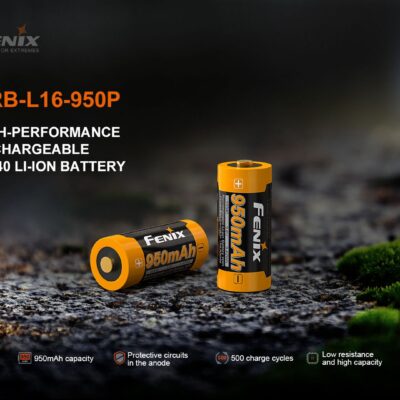 FENIX Rechargeable USB-C Battery RCR123A 3.6V - 800 mAh OD-A-FERCR123A800UP asgbox.pl